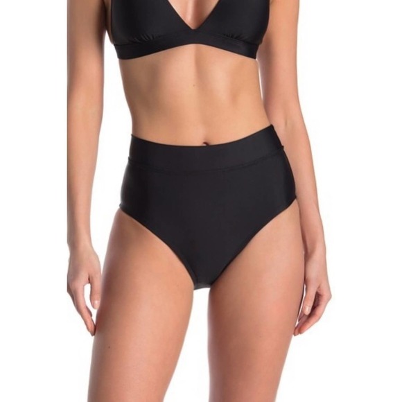 Athena High Waist Black Bikini Bottom Size 6 - Picture 1 of 7